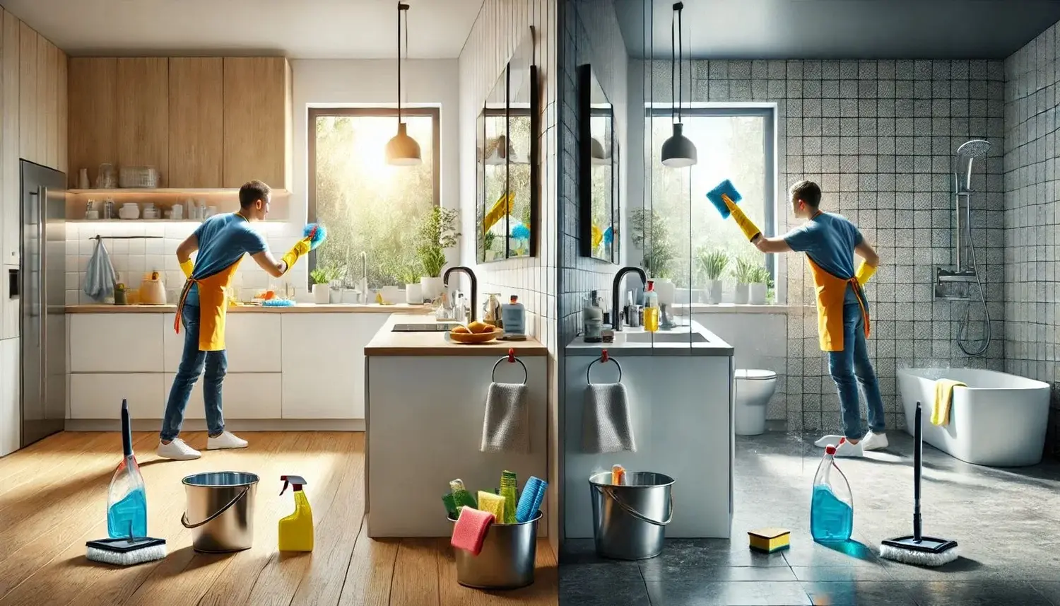 Kitchen and 1 Bathroom Reguler Cleaning Bundle
