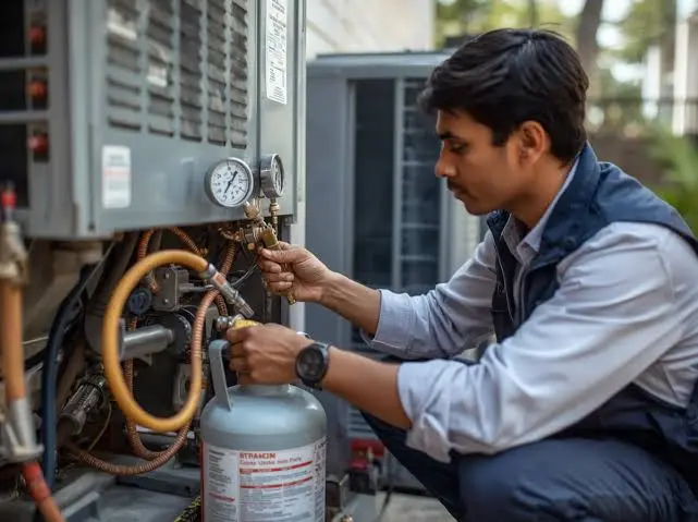 Compressor Fitting and Gas Refill