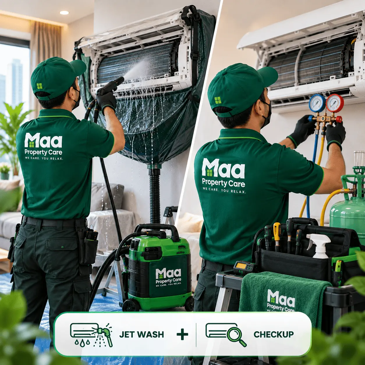AC Jet Wash & Check Up Combo